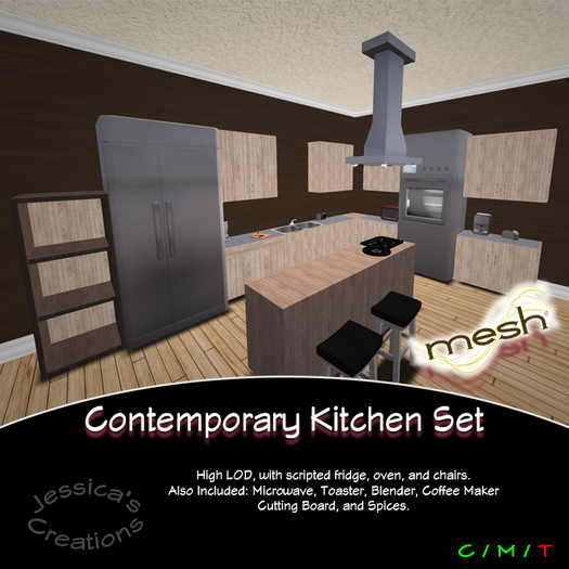 Second Life Marketplace JC Contemporary Kitchen Set (boxed)