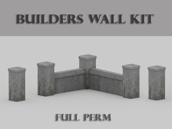 Second Life Marketplace Builders Wall Kit