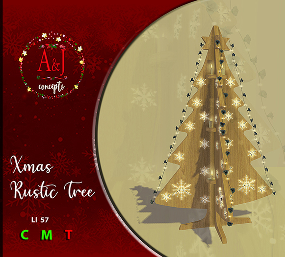 Second Life Marketplace A&J Xmas Rustic Tree Vendor