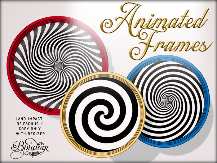 Second Life Marketplace Boudoir WonderlandAnimated Hypnotic Frames