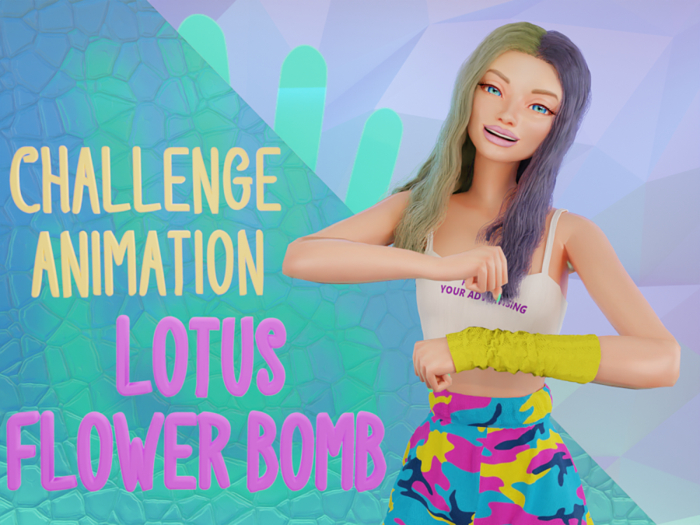 Second Life Marketplace Lotus Flower Bomb Challenge Animation