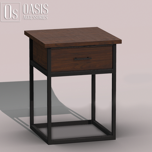 Second Life Marketplace Oasis Loft Style Bedside Table