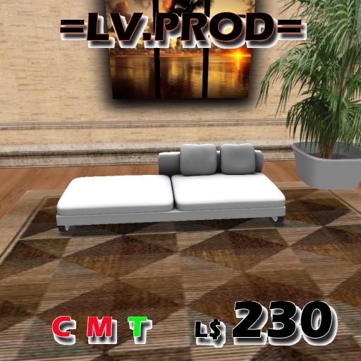 Second Life Marketplace =LVp= Linea Couch1 White