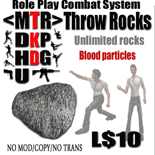 Second Life Marketplace Throw Rocks