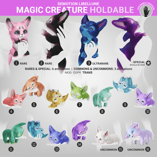Second Life Marketplace SEmotion Libellune Magic Creature Holdable