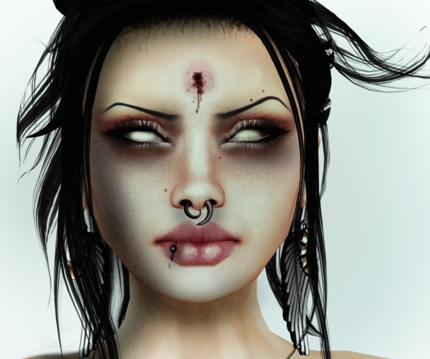Second Life Marketplace - Corvus : Bullet Hole Forehead Tattoo 525_x_629_jpg