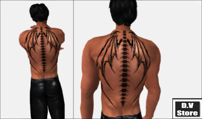 Second Life Marketplace - [Dv] -Gothic Wings Tattoo- (50% Discount) 413_x_700_jpg