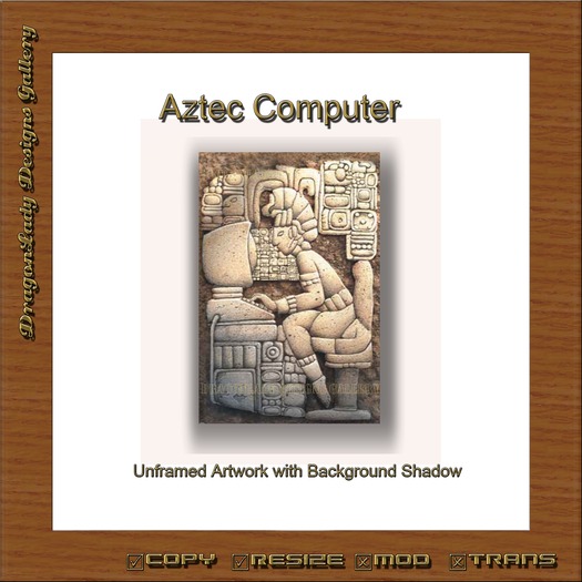 Second Life Marketplace Artwork de Mexico Aztec Computer