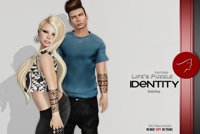 Second Life Marketplace - .Identity. Body Shop - Life's Puzzle Tattoo 467_x_700_jpg