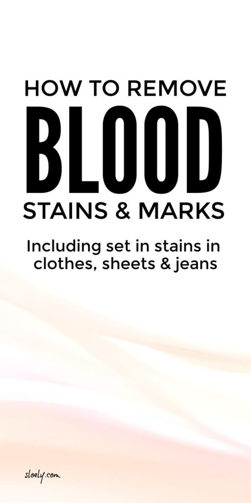 How To Remove Blood Stains Without Bleach