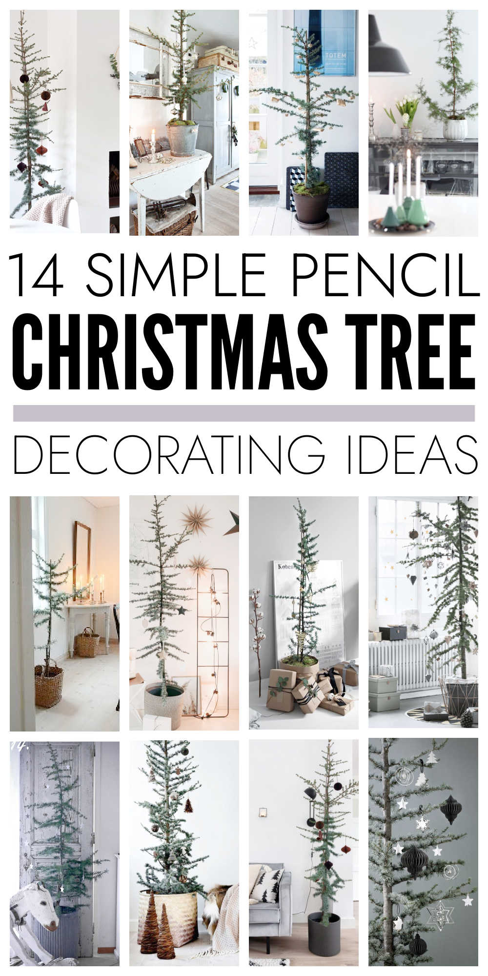 Simple Pencil Christmas Trees