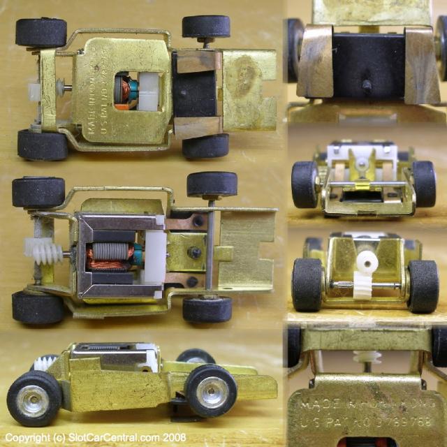 1970s AJ's Brass Pan Chassis SlotCarCentral