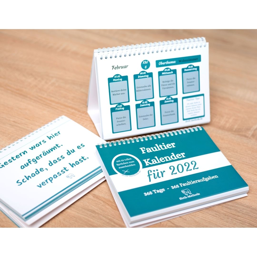 Faultier Kalender 2022 Ausverkauft - Der Kalender Mit 365 Kleinen  Haushaltsaufgaben