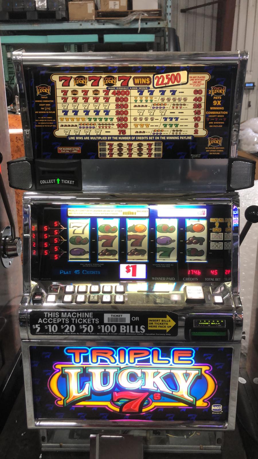Triple Lucky 7's 5 Reel Slot Machines Unlimited