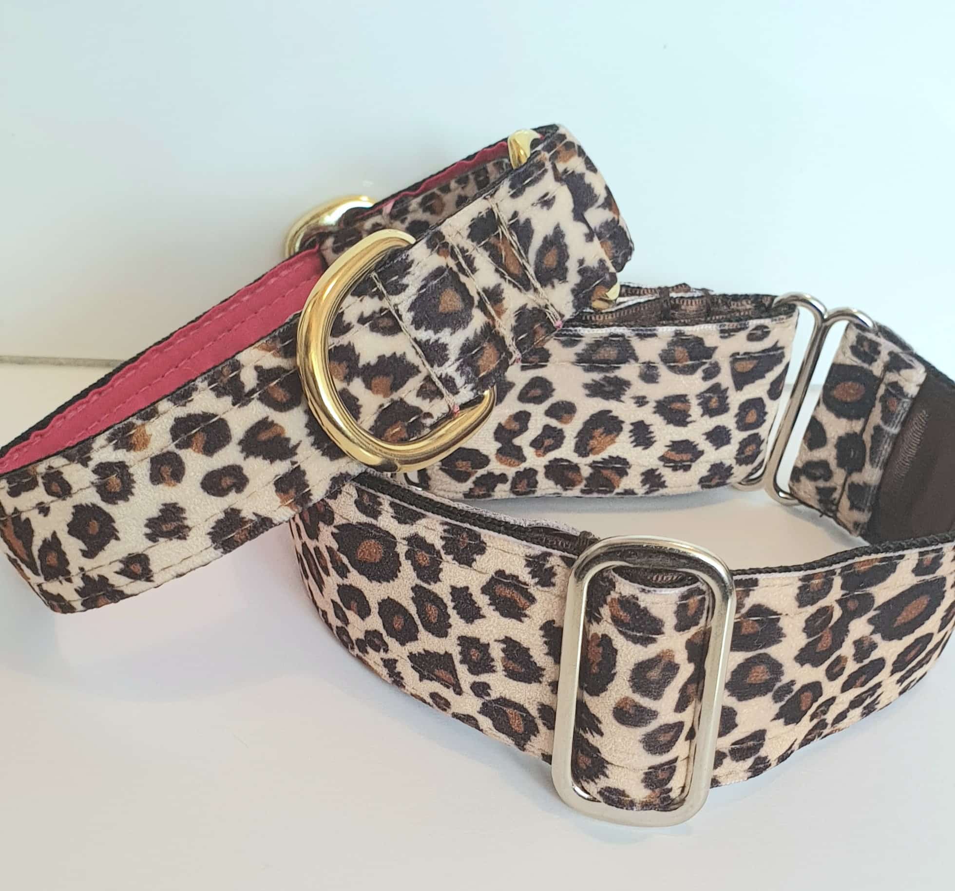leopard print dog collar Slouching Hound