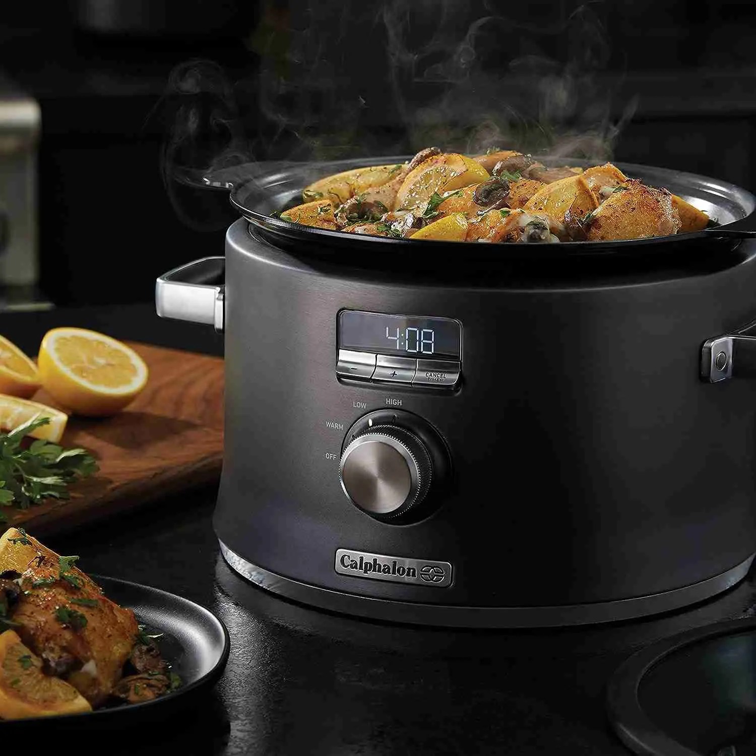 Calphalon Slow Cooker with Digital Timer and Programmable Controls, 5.3