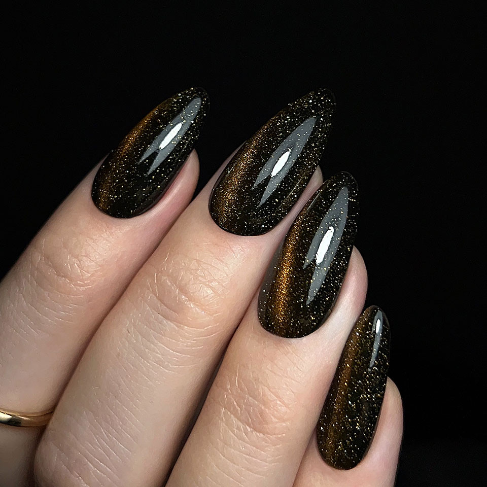 Top coat no wipe Flash Cat Eye Ambre 10g Slowianka Nail Trends