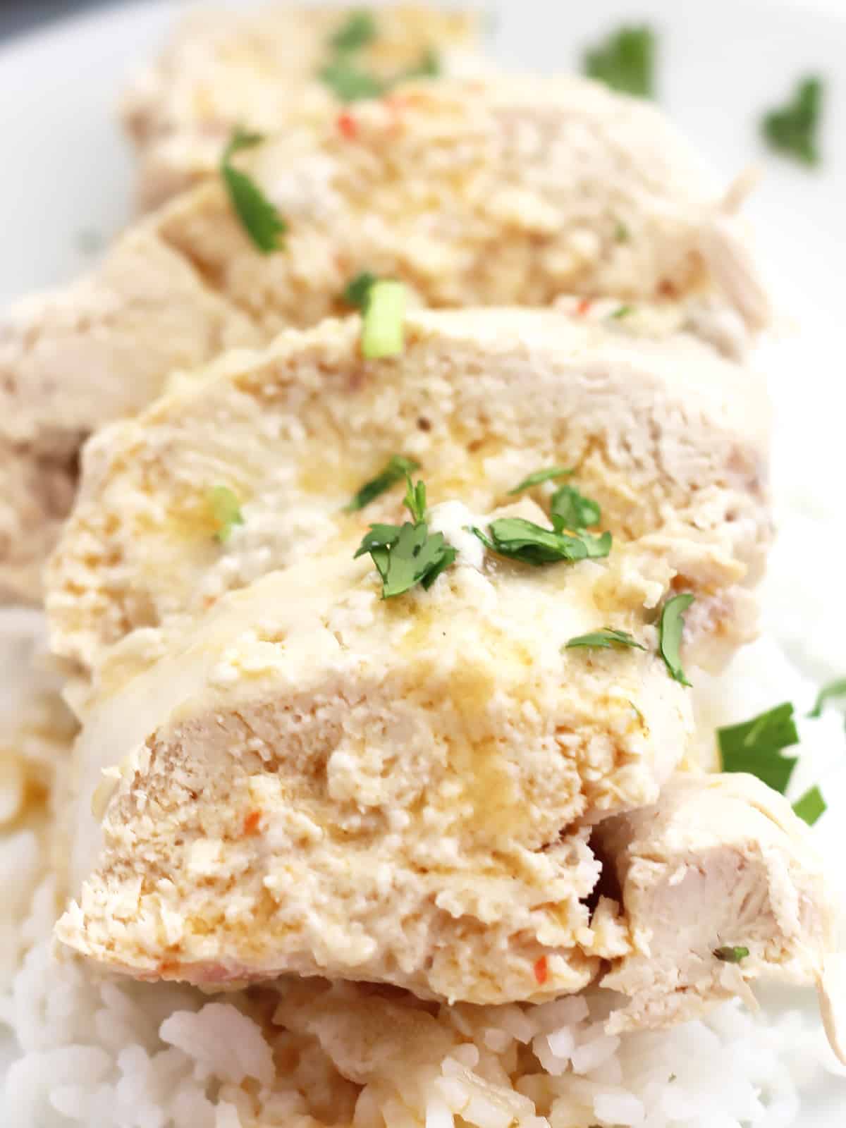 Chicken Poached in Coconut Milk Slow The Cook Down