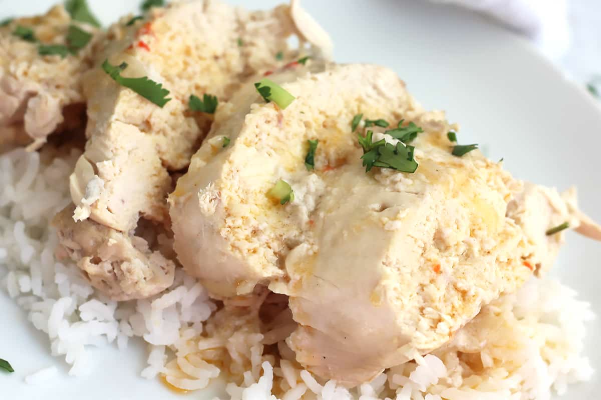 Chicken Poached in Coconut Milk Slow The Cook Down
