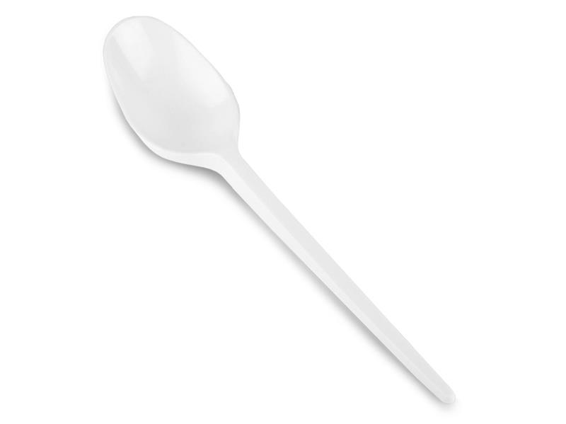 PLASTIC WHITE DESSERT SPOONS Bakery and Patisserie Products