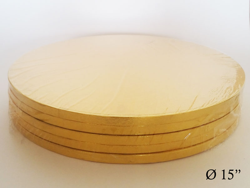 15″ CAKE DRUMS GOLD ROUND Bakery and Patisserie Products