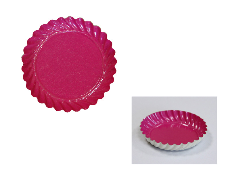 ROUND FUCHSIA PLATE 88MM Bakery and Patisserie Products
