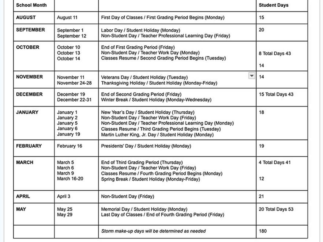 Lake County Schools 20252026 Student Calendar South Lake Tablet