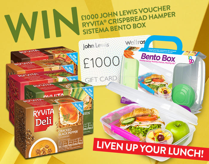 Win a £1,000 John Lewis voucher and liven up your lunch with Ryvita