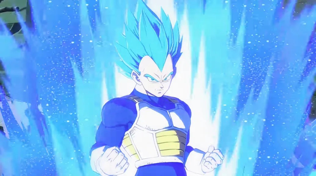 Dragon Ball FighterZ Vegeta SSGSS met Goku sur orbite en vidéo