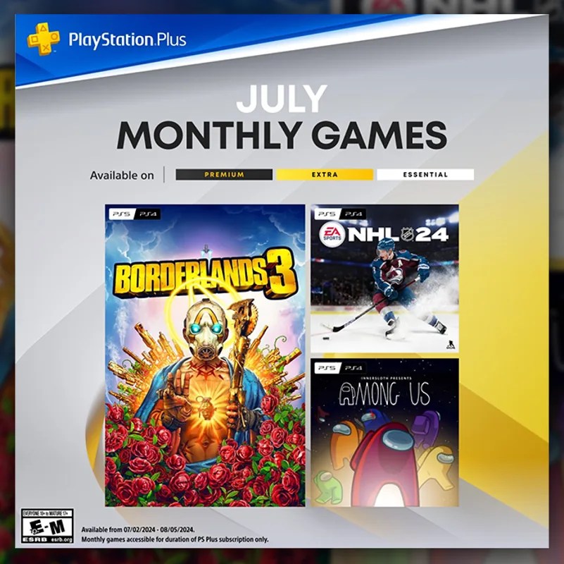 Playstation Plus Monthly Games for July 2024