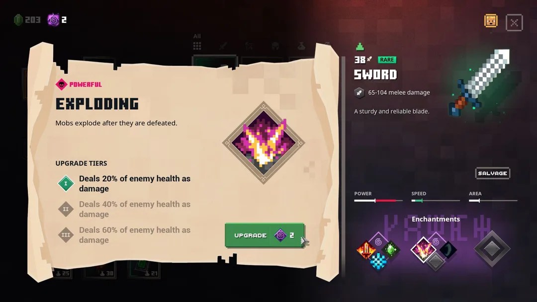 Slideshow Every Enchantment in Minecraft Dungeons