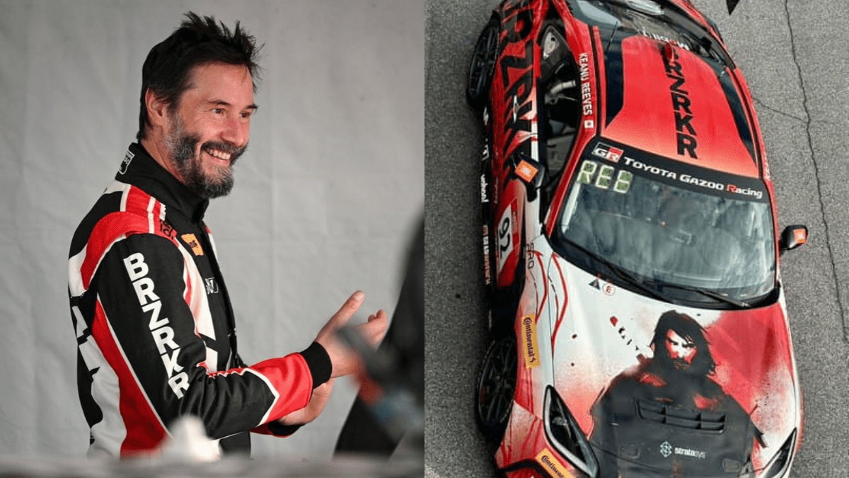 Keanu Reeves Car Spins Offtrack During Pro Racing Debut In London