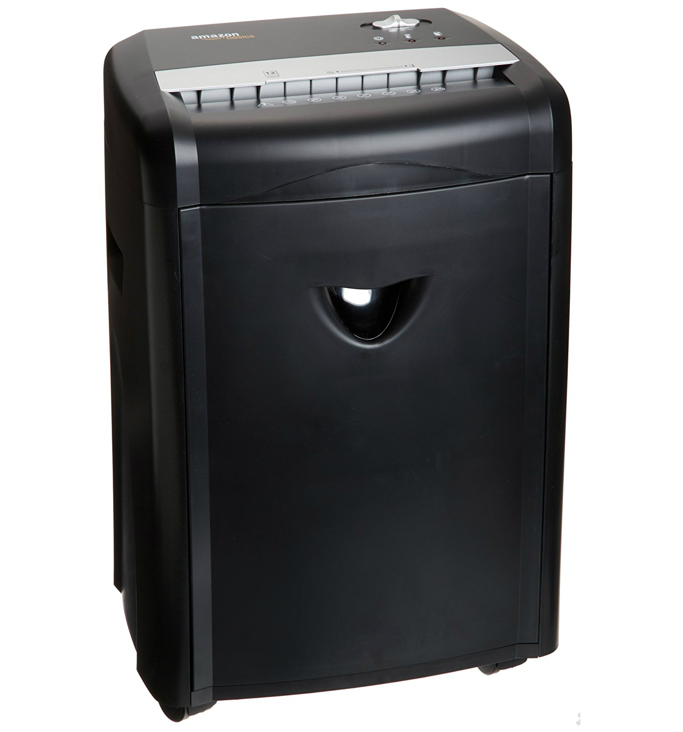 AmazonBasics 12Sheet HighSecurity MicroCut Shredder With Pullout Basket