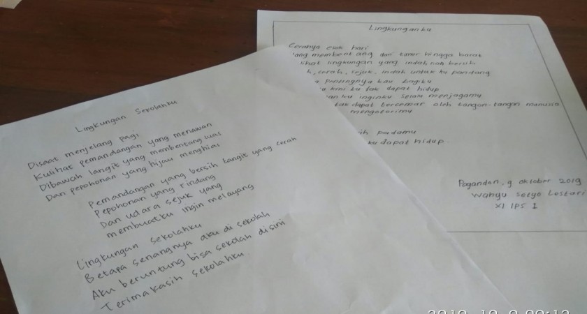 Puisi Lingkungan Yang Bermakna | SMAN 1 PEGANDON