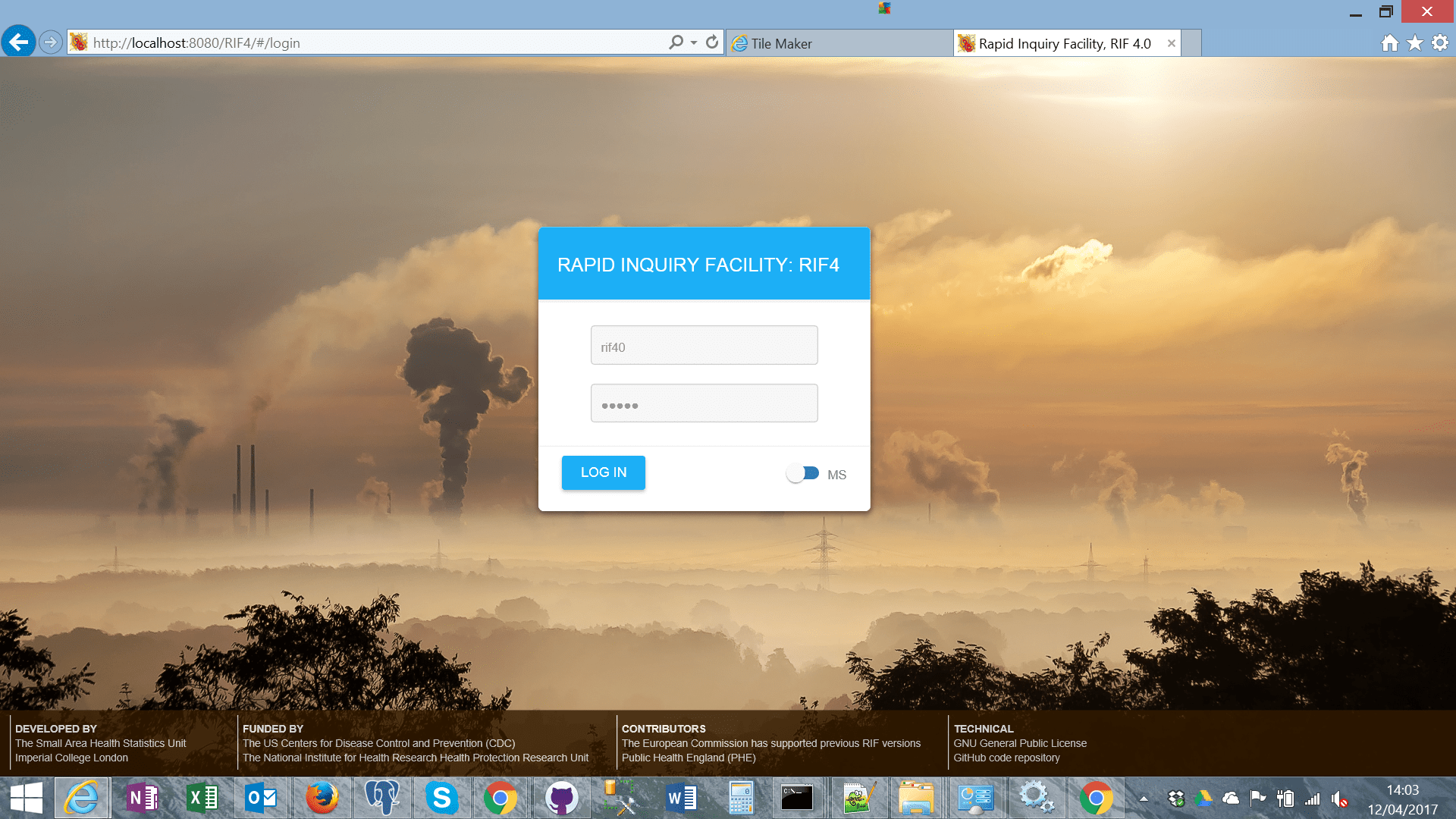 RIF Web Application and Middleware Installation
