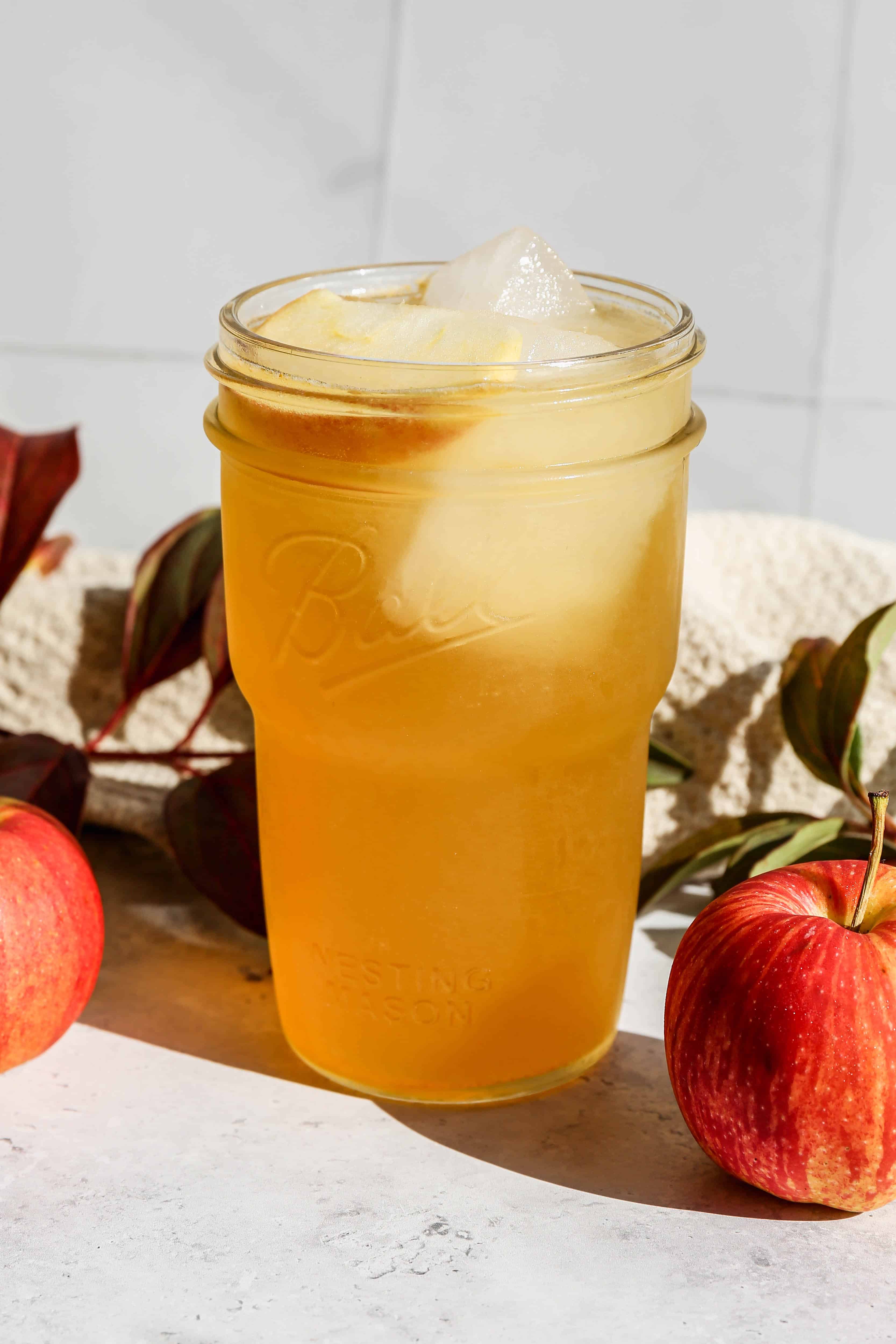 Non Alcoholic Spiced Apple Fizz Drink Small Farm Big Life