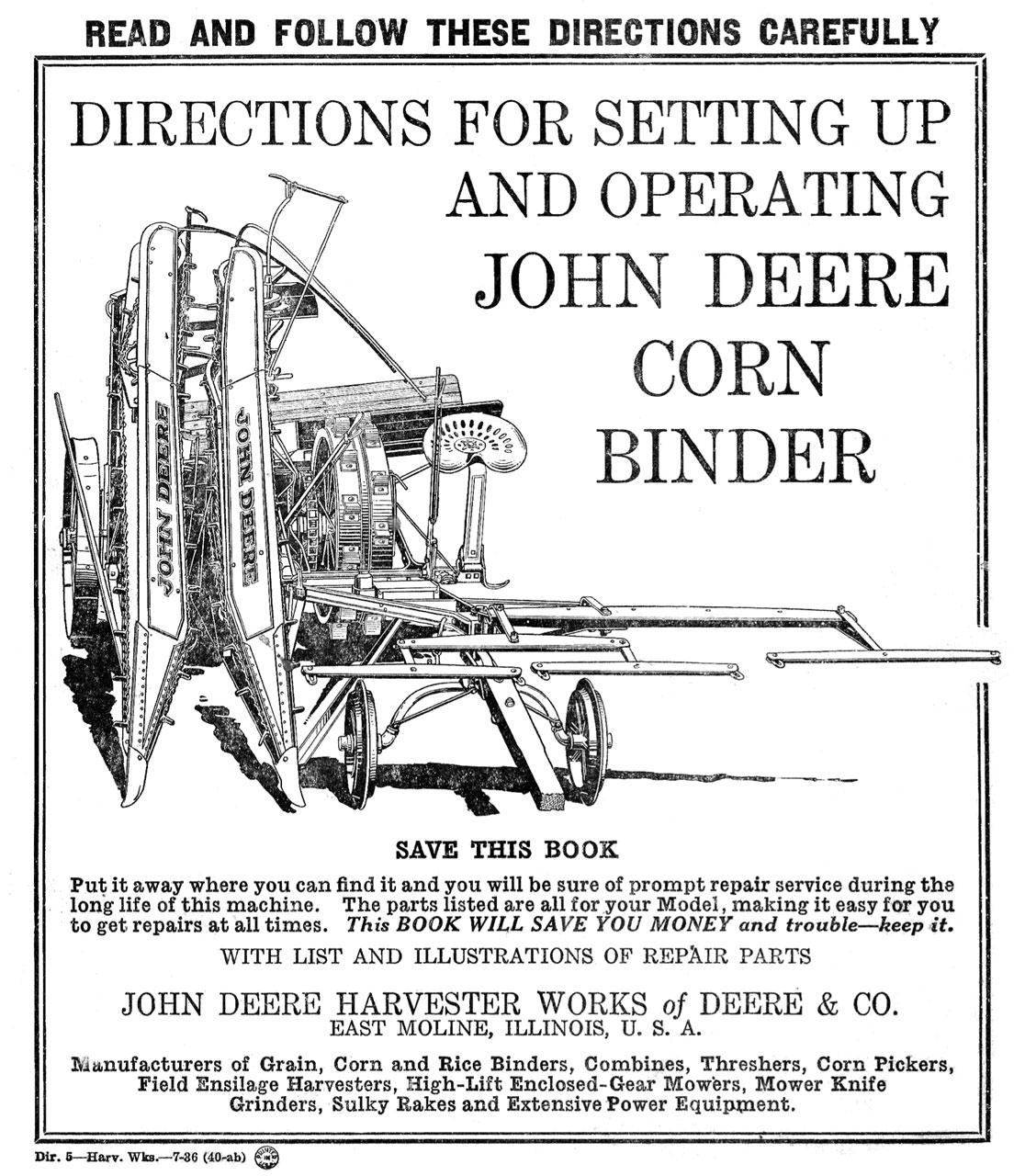 John Deere Corn Binder (M166) Small Farmer's JournalSmall Farmer's