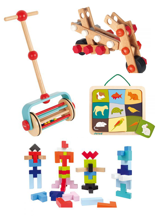 Janod Wooden Toys European Toys for Babies & Toddlers Modern Designer Toys Small for Big