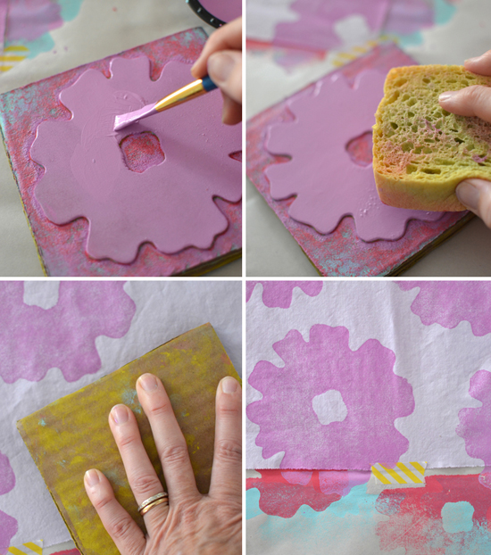 DIY Hand Printed Fabric Napkins Holiday Gift Idea Free Flower