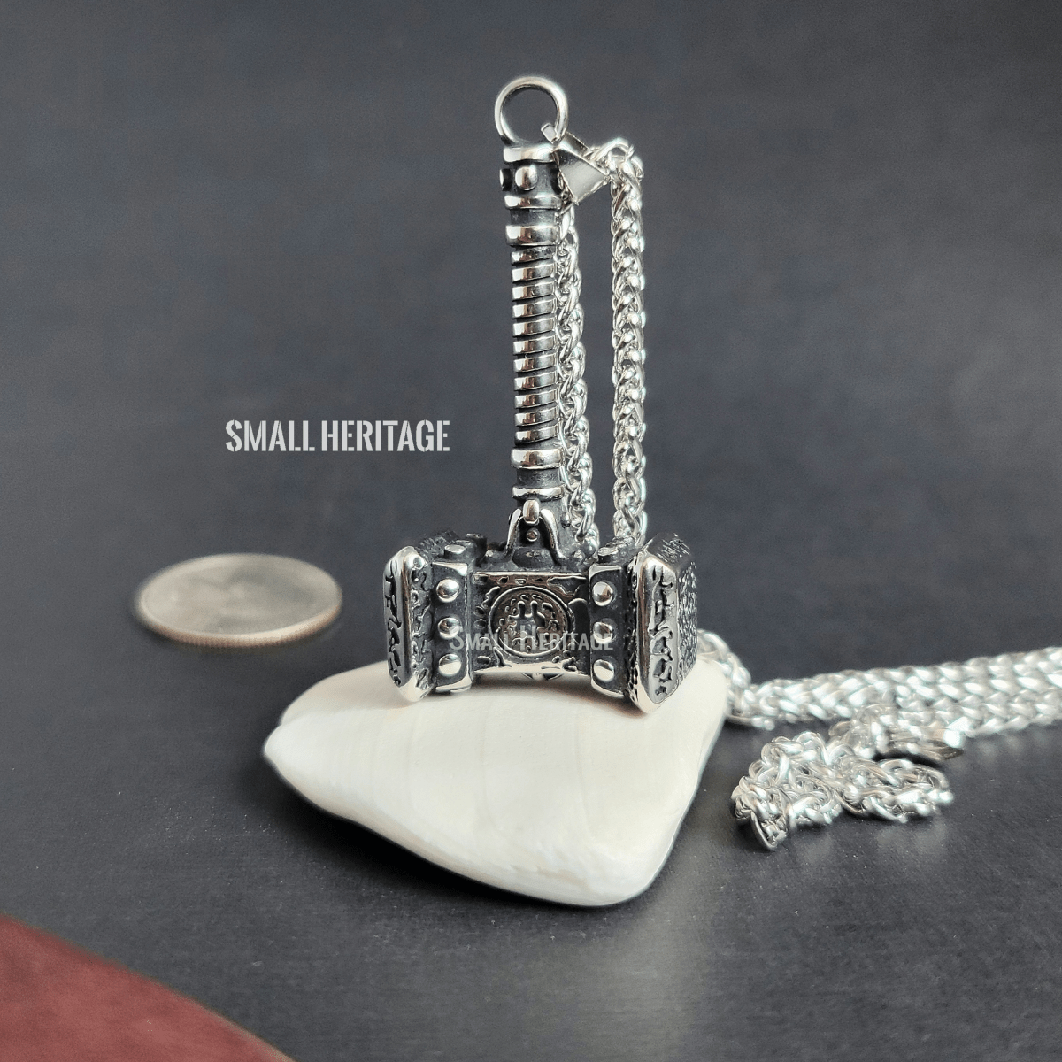 Thor Hammer Viking Necklace Stainless Steel Pendant Norse Mjolnir Amulet