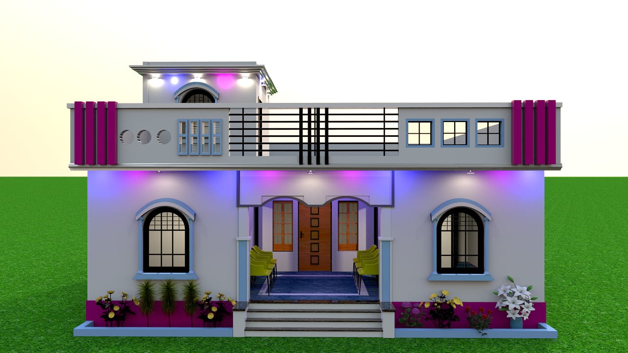 4 bedroom house plans Indian style Small House Plane