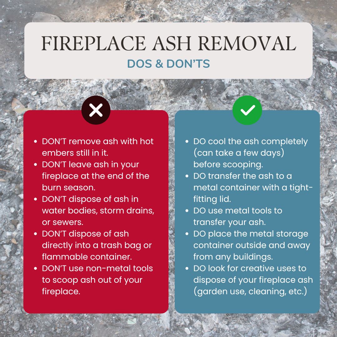 End of Season Fireplace Ash Disposal Dos & Don’ts Indianapolis IN
