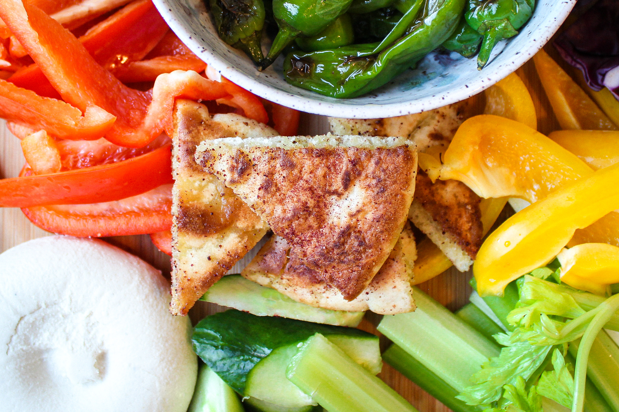 Sumac Pita Chips Baked or Fried smallkitchenbigplates