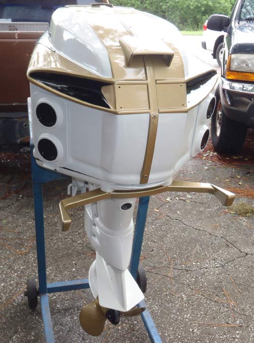 1958 Vintage Johnson 50 hp Super Sea Horse Outboard Boat Motor Antique