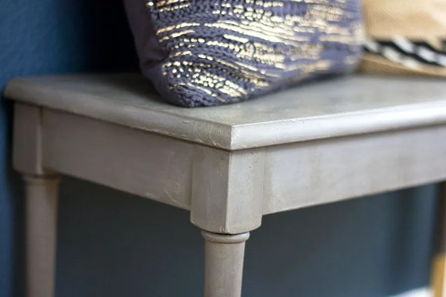 Grey Painted Piano Bench Thrift Store Makeover