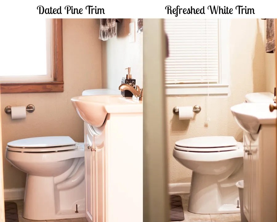 Painting Trim, Trim & More Trim Bathroom Progress Report ORC Week 2 Small Stuff Counts