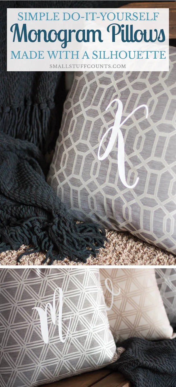 DIY Monogram Pillows (A Silhouette HTV Tutorial)