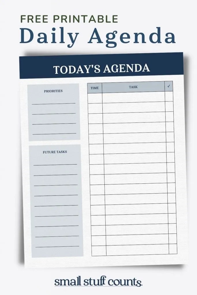 Daily Printable Calendar with Time Slots Small Stuff Counts Daily Printable Calendar with Time Slots Small Stuff Counts