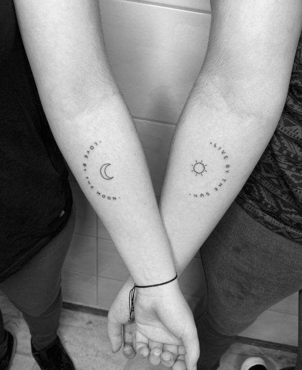 25 Romantic & Small Matching Tattoos for Couples Small Tattoos & Ideas
