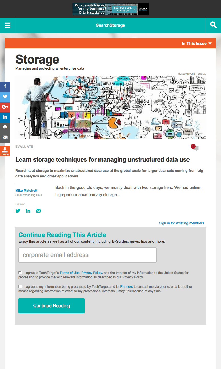 Learn storage techniques for managing unstructured data use Small